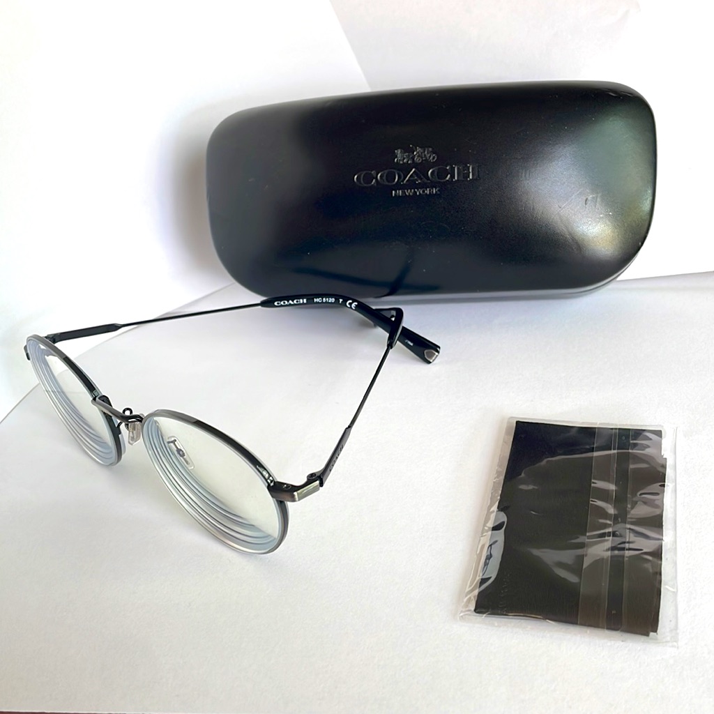 Coach Eyeglasses Frame Case Clean Cloth Hc 5120 9372 Antique Silver 51-19-145mm